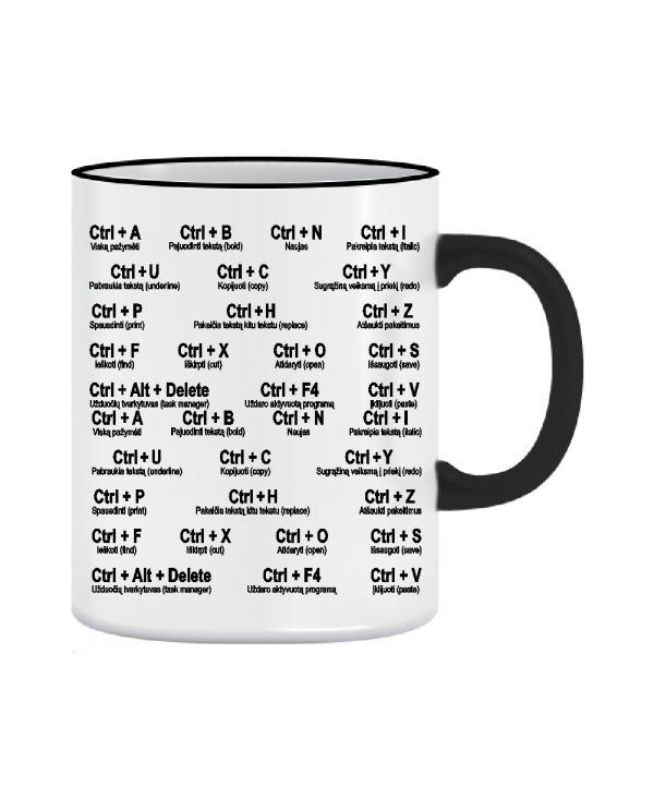 Puodelis Ctrl plus Puodelis Ctrl plus